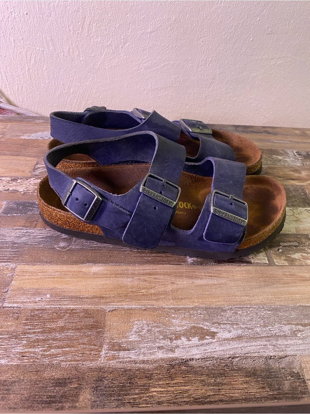 Birkenstock Arizona Double Strap Black Leather Sandals - Picture 5 of 9